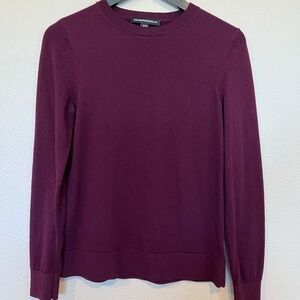 Katharine Barclay Women's Lightweight Merino Wool Sweater - Small - Maroon
